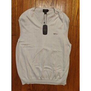 Greg Norman For Tasso Elba Golf Sweater Vest White  Size XL NWT